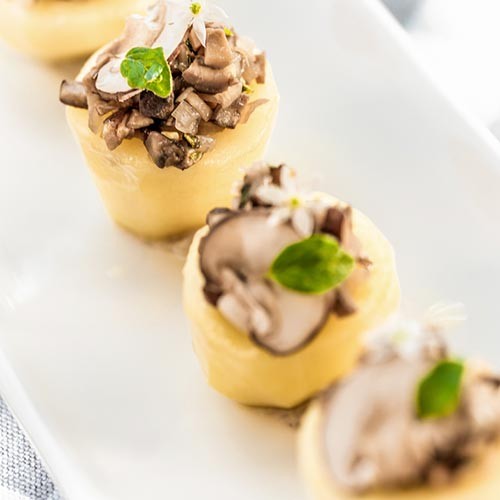 Ratte pralines met truffel en champignons