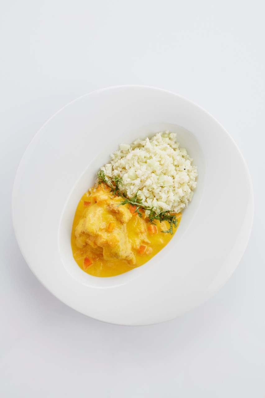 Risotto of cauliflower with chicken