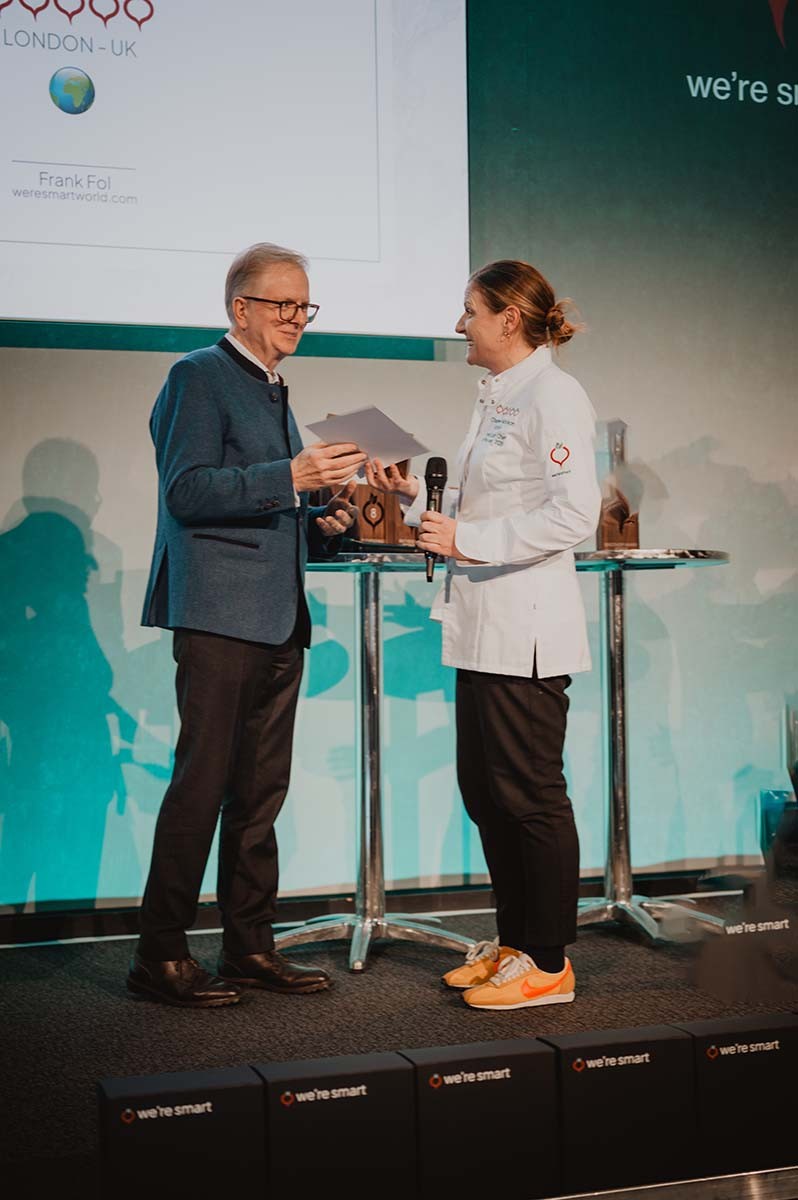 Chantelle Nicholson receiving Lady Chef Award