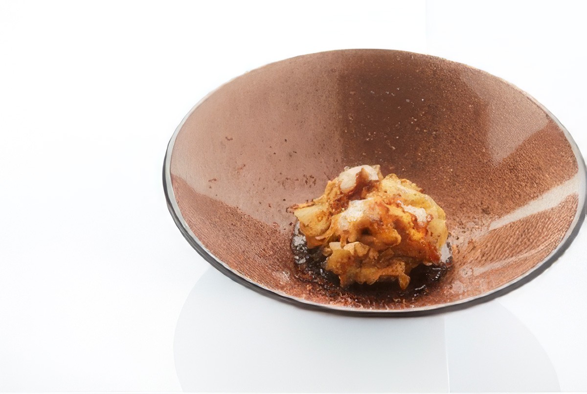 Salt-crust baked and roasted celeriac, cranberry, poivrade made of root vegetables & bitter chocolate.