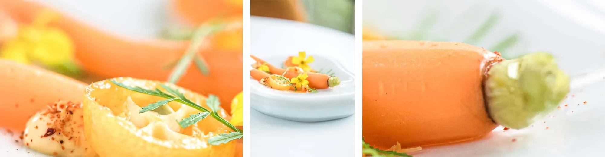 CARROT & SEA BUCKTHORN BERRIES WITH TURMERIC, LEMON MARIGOLD & KUMQUATS