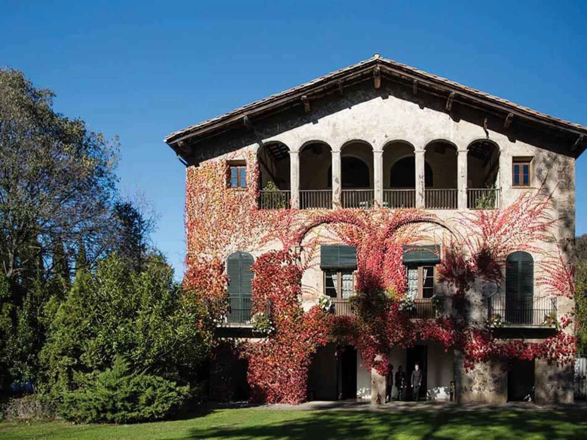 The old farmhouse turned into a restaurant