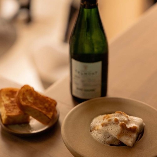 Main course: Turbot | rosehip 'nduja | peppers | squid