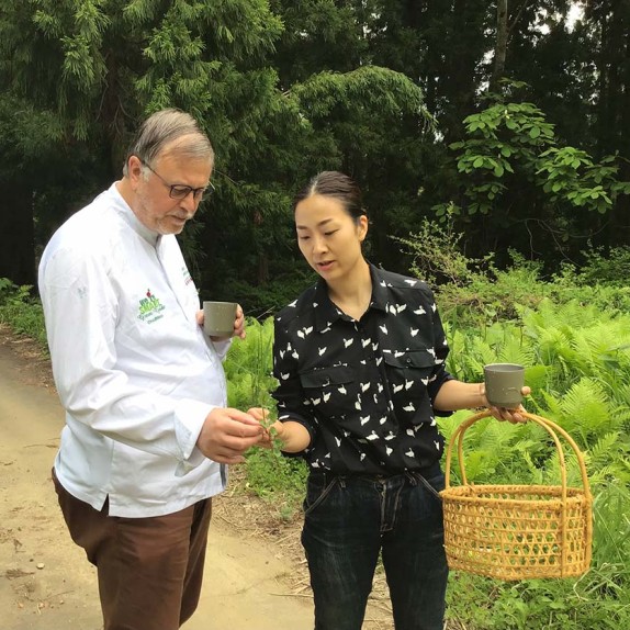 A Vegetable walk with chef Keiko Kuwakino at Satoyama Jujo