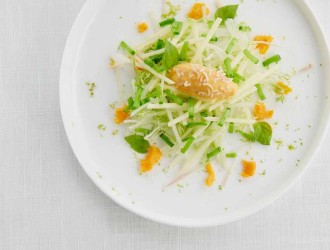 Salad-of-green-papaya-with-lemongrass-icecream